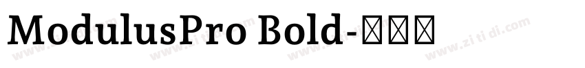 ModulusPro Bold字体转换